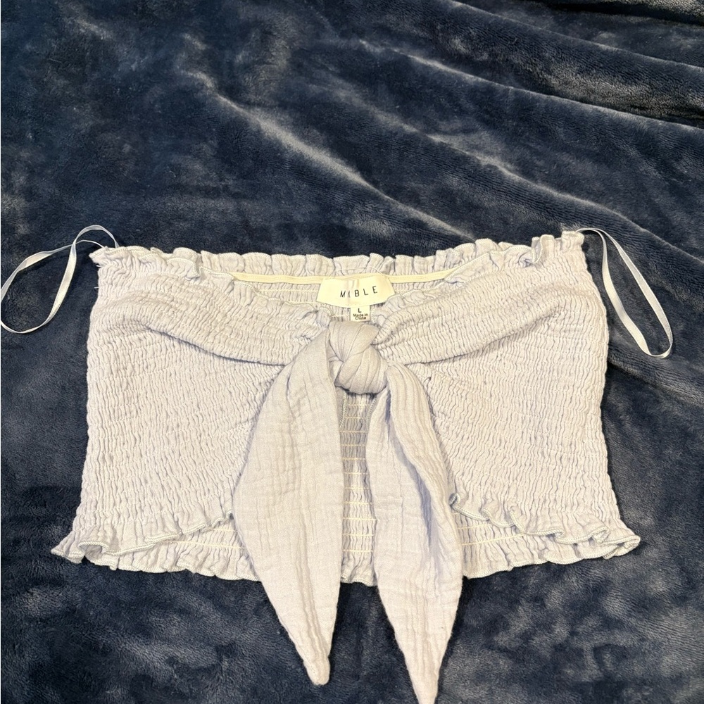 Mable Light Purple Blue Crop Top